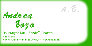 andrea bozo business card